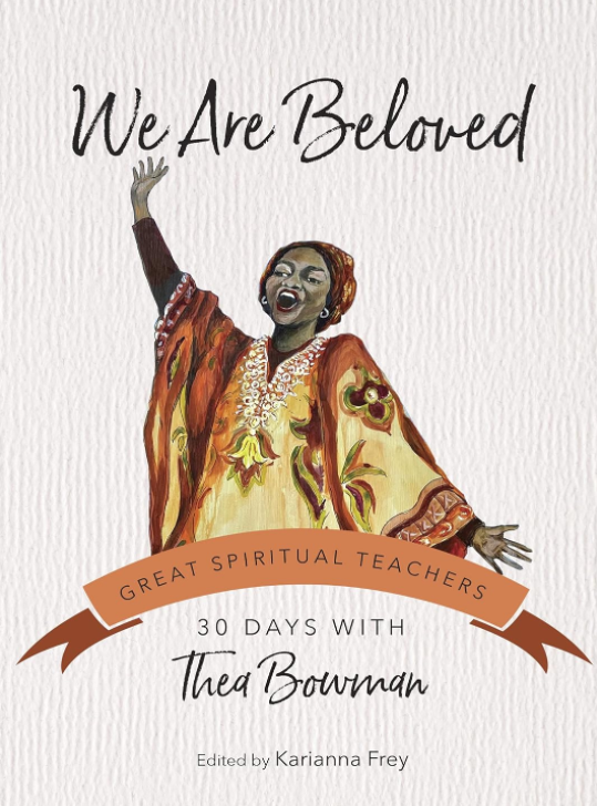 Cover of We are Beloved, an illustration of Thea Bowman in color on a white background